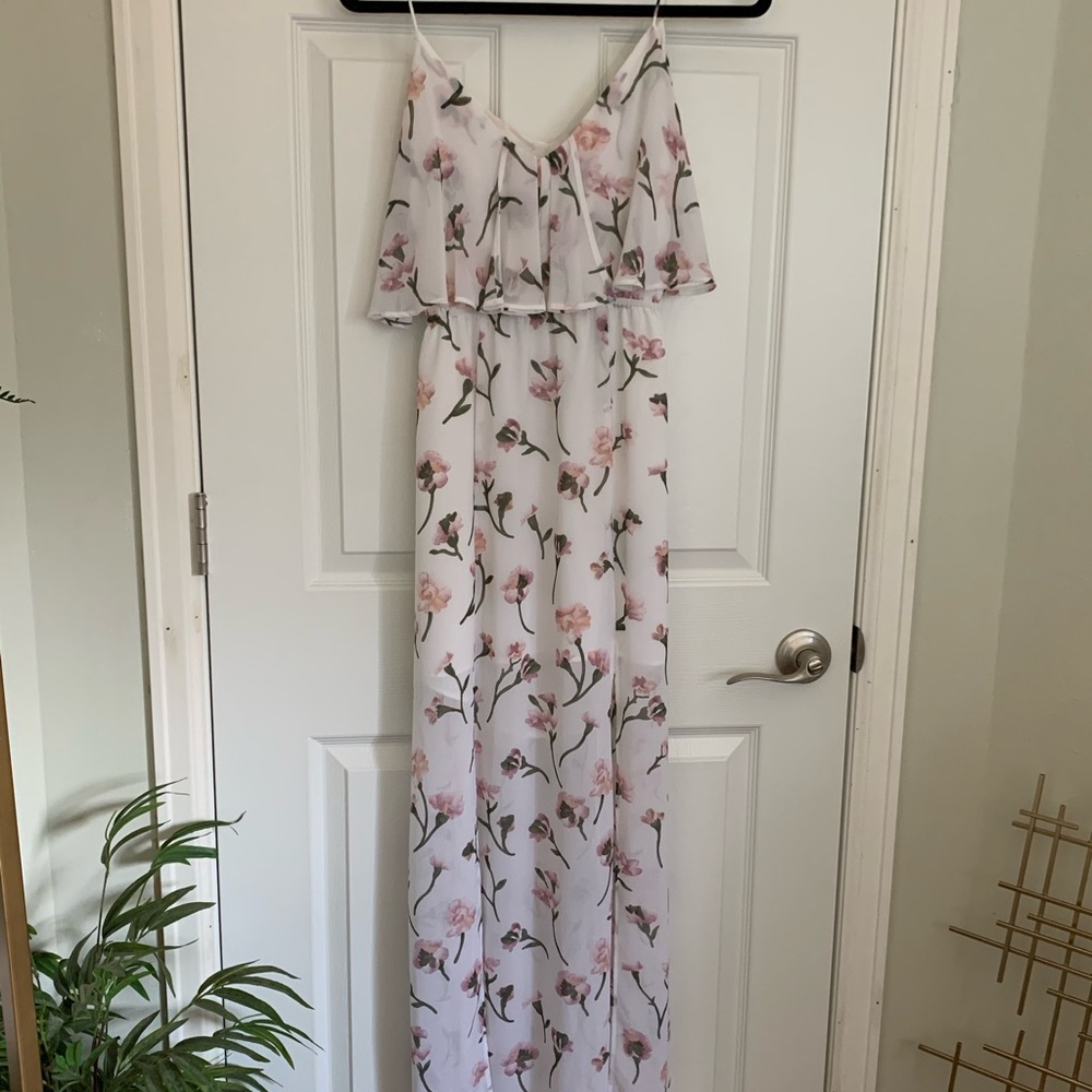 Forever 21 Floral Open Back Maxi Dress